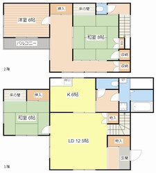 和邇高城　T貸家の物件間取画像